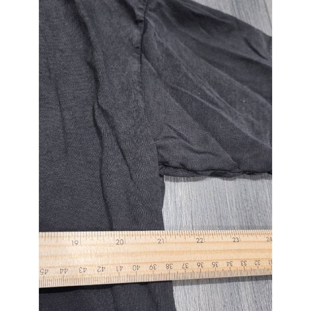 Aerie Extreme V-Neck Y2K Oversized Boyfriend T-Shirt Black Small A004634 - Picture 4 of 11